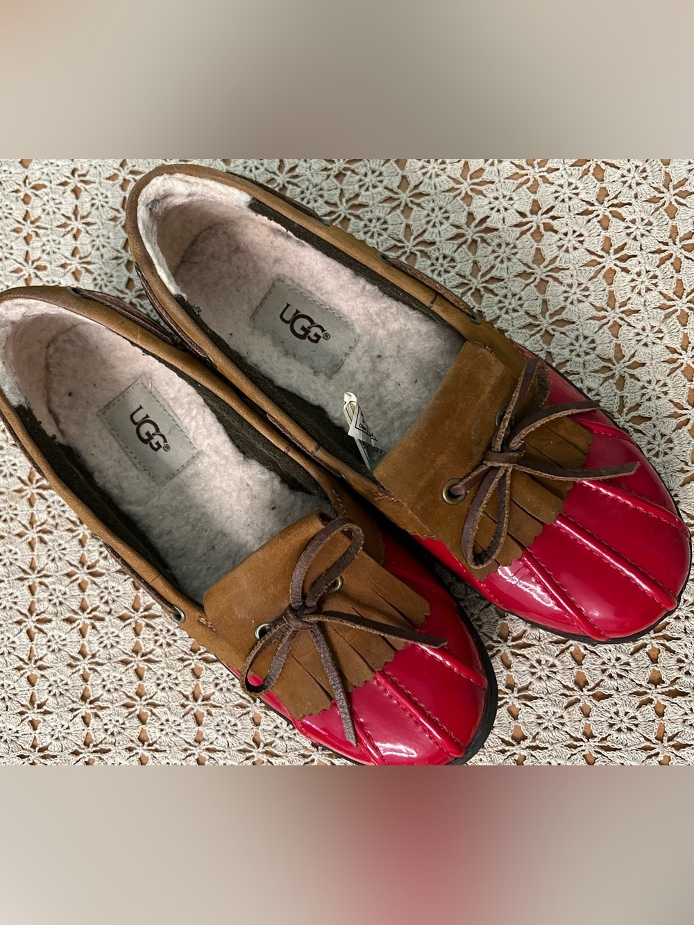 Ugg Red Rain Moccasins - Picture 2 of 5